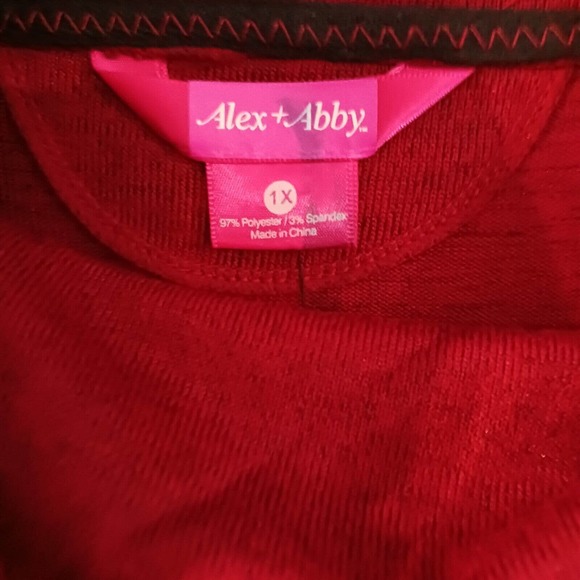 Alex - Abby Women's Pullover Shirt Sweater‎ Cowl Neck Red Size 1X New - Picture 3 of 9